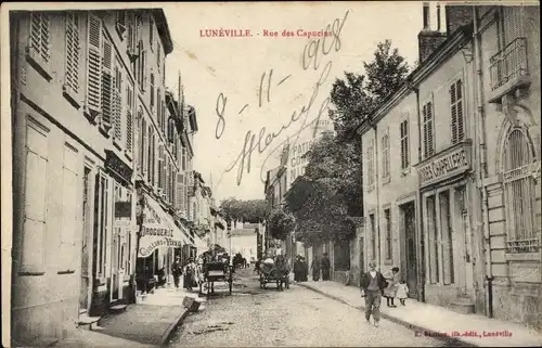 Ak Lunéville Meurthe et Moselle, Rue des Capucins