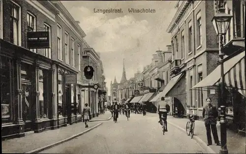 Ak Winschoten Groningen Niederlande, Langestraat