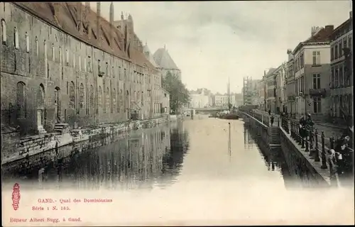 Ak Großraum Gent Ostflandern, Quai des Dominicains