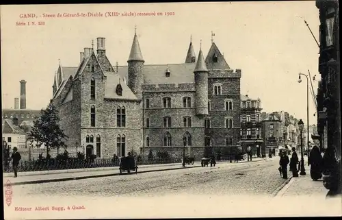 Ak Gent Ostflandern, Steen von Gerard dem Teufel