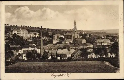 Ak Lengenfeld Vogtland Sachsen, Panorama, Kirche