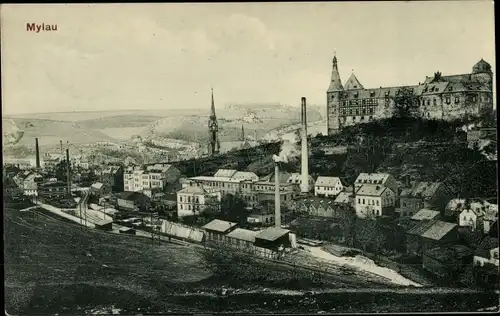 Ak Mylau Reichenbach im Vogtland, Gesamtansicht