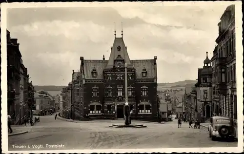 Ak Treuen im Vogtland, Postplatz