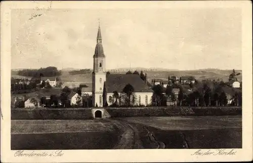 Ak Oberoderwitz Oderwitz in der Oberlausitz, Blick auf Kirche