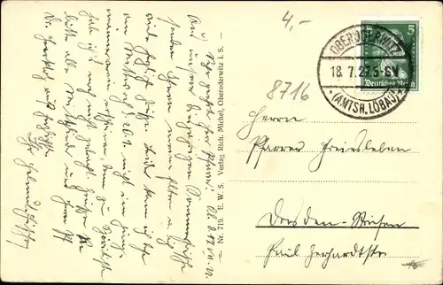 Ak Oberoderwitz Oderwitz in der Oberlausitz, Blick auf Kirche