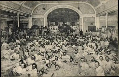 Ak Pethau Zittau in Sachsen, Gruppenbild Massenquartier Dianasaal