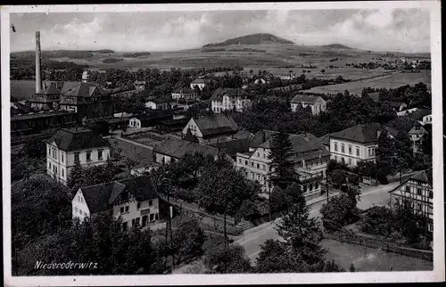 Ak Niederoderwitz Oderwitz in Sachsen, Blick auf Ort und Spitzberg