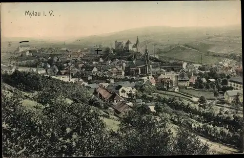 Ak Mylau Reichenbach im Vogtland, Gesamtansicht