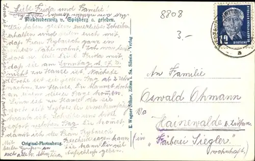 Ak Niederoderwitz Oderwitz in der Oberlausitz, Gesamtansicht