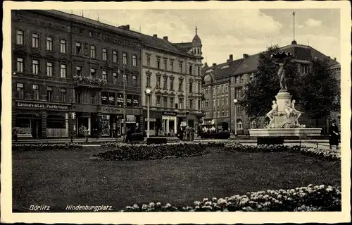Ak Görlitz in der Lausitz, Hindenburgplatz