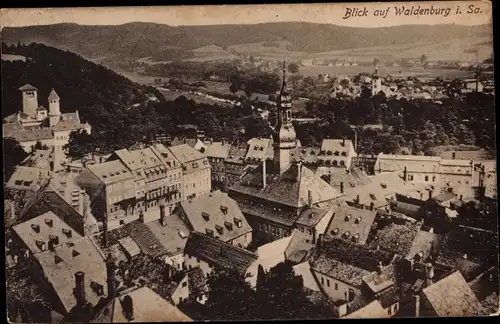 Ak Waldenburg in Sachsen, Blick auf den Ort