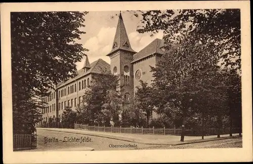 Ak Berlin Steglitz Lichterfelde, Oberrealschule