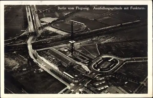 Ak Berlin Charlottenburg Westend, Ausstellungsgelände mit Funkturm