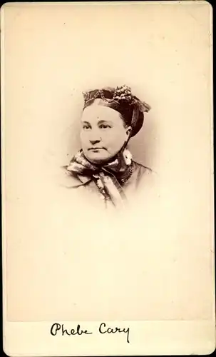 CdV Phoebe Cary, Lyrikerin