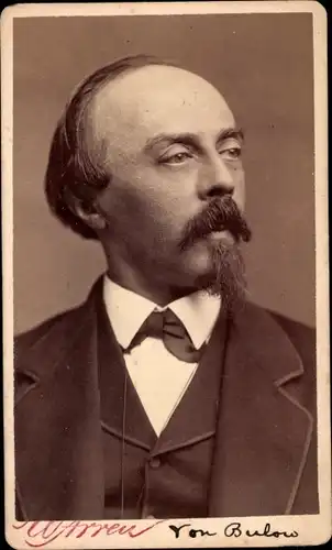 CdV Hans Guido Freiherr von Bülow, Klaviervirtuose, Dirigent, Komponist