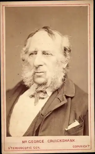 CdV George Cruickshank, Karikaturist und Illustrator