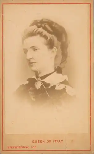 CdV Queen of Italy, Königin Margarethe von Italien