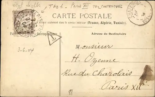 Ak Châtenois Vosges, Rue Neuve, Place de l'Hotel de Ville