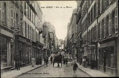 Ak Brest Finistère, Rue de la Marie