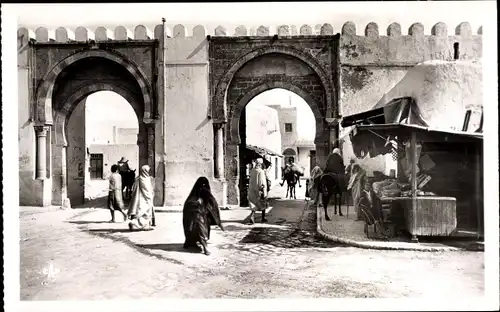 Ak Kairouan Tunesien, Porte Jaladine, Portal in der Stadt