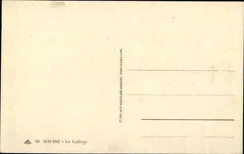 Ak Sousse Tunesien, Le Collège, Universität, Straßenpartie im Ort