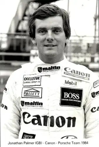 Ak Automobilrennfahrer Jonathan Palmer, Canon-Porsche Team 1984