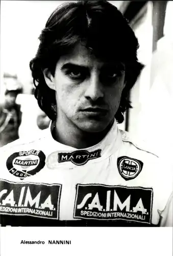 Ak Automobilrennfahrer Alessandro Nannini, Portrait
