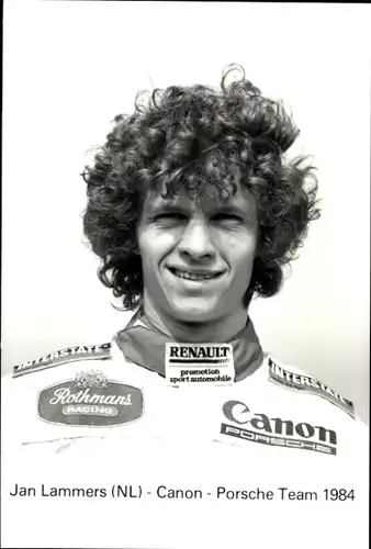 Ak Autorennfahrer Jan Lammers, Portrait, Canon-Porsche-Team