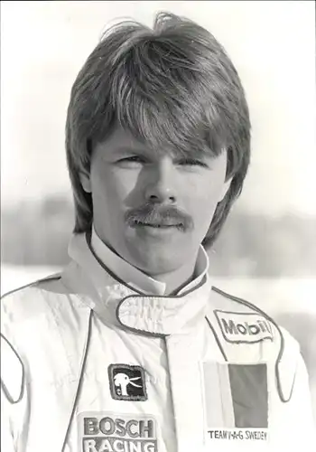 Foto Ak Automobilrennfahrer Mikael Ericsson, Portrait, Bosch Racing