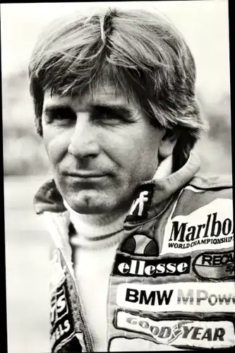 Foto Ak Automobilrennfahrer Manfred Winkelhock, Portrait, BMW-Team