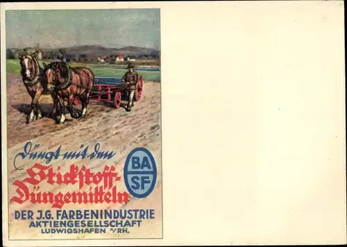 Ak Stickstoff Düngemittel, BASF, IG Farbenindustrie AG Ludwigshafen am Rhein