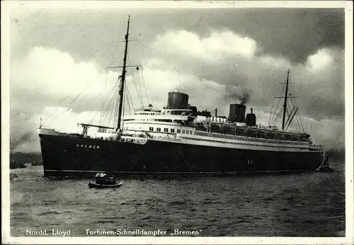 Ak Turbinenschnelldampfer Bremen, Norddeutscher Lloyd