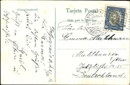 Ak Valparaíso Chile, Quebrada Elias, Friedhof