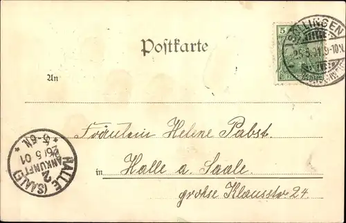 Präge Litho Glückwunsch Pfingsten, Tanzende Maikäfer