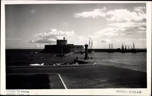 Ak Insel Rhodos Griechenland, Leuchtturm