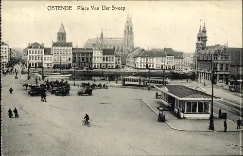 Ak Ostende Ostende Westflandern, Place Van Der Sweep