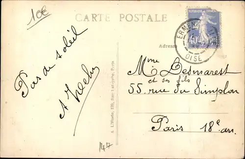 Ak Ermenonville Oise, Ort von Jean Jacques Rousseau