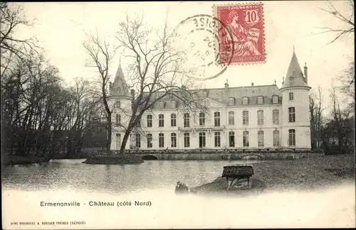 Ak Ermenonville Oise, Schloss, Nordseite