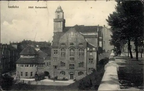 Ak Iserlohn im Märkischen Kreis, Städtische Badeanstalt