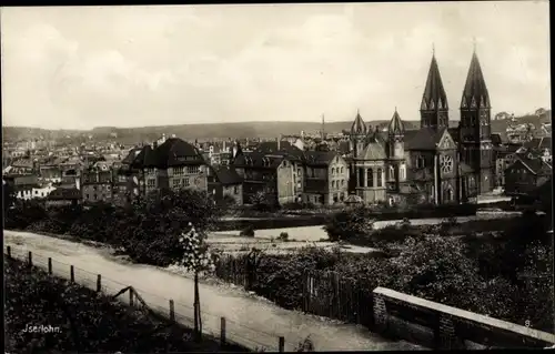 Ak Iserlohn im Märkischen Kreis, Totale, Kirche