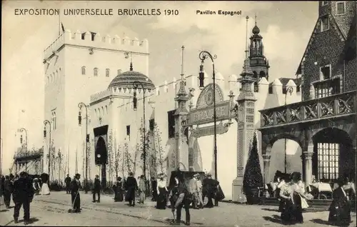 Postkarte Brüssel Brüssel, Ausstellung 1910, Spanischer Pavillon