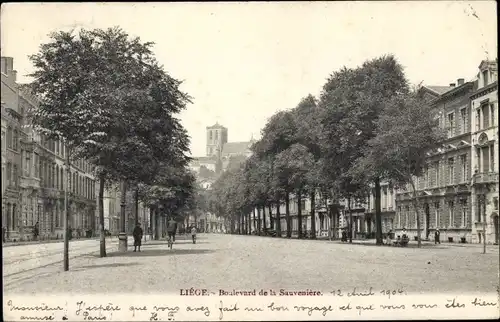 Ak Lüttich Lüttich Wallonien, Boulevard de la Sauveniere