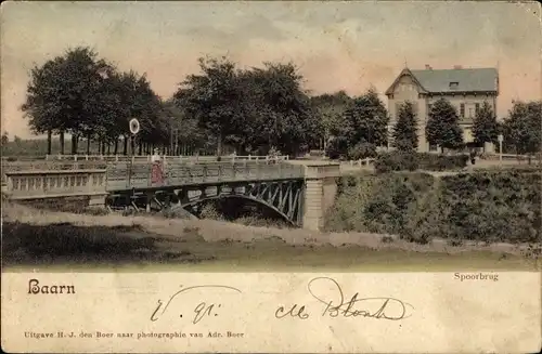 Ak Baarn Utrecht Niederlande, Eisenbahnbrücke