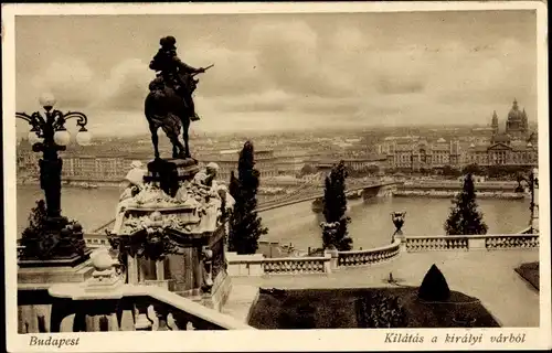 Ak Budapest Ungarn, Ansicht von der königlichen Burg