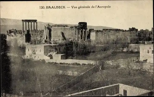 Ak Baalbek Libanon, Gesamtansicht der Akropolis