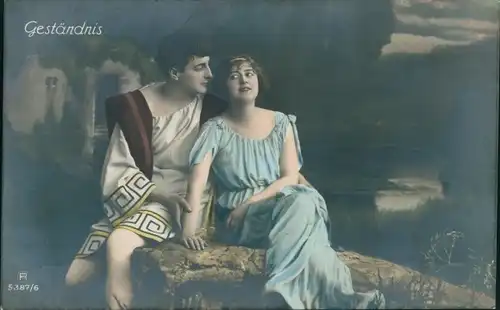 Ak Liebespaar, Geständnis