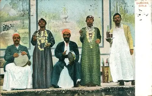 Ak Ägypten, Dancing Girls, ägyptische Tracht