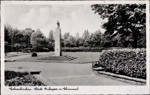 Ak Gelsenkirchen im Ruhrgebiet, Städtische  Anlagen, Ehrenmal