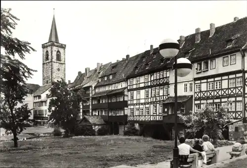 Ak Erfurt in Thüringen, Krämerbrücke