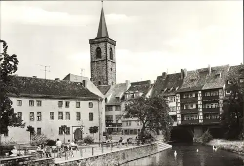 Ak Erfurt in Thüringen, Krämerbrücke
